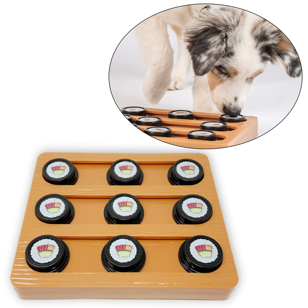 OurPets Sushi Interactive Puzzle Game Dog Toys & Cat Toys (Dog Puzzle, Cat Puzzle & Interactive Dog Toys) Great Alternative to Snuffle Mat for Dogs, Slow Feeder Dog Bowls & Slow Feeder Cat Bowl