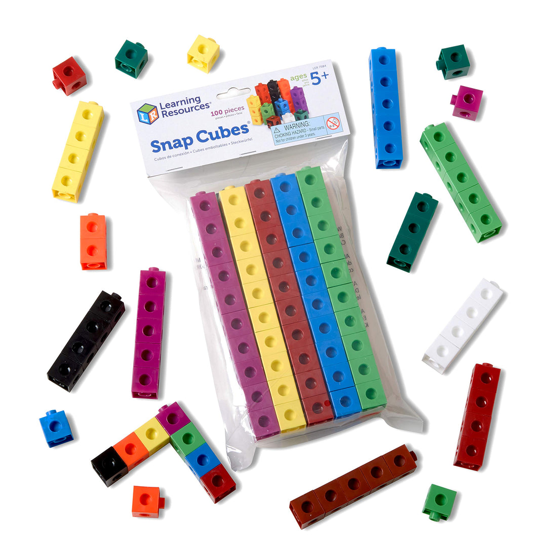 100 Snap Cubes - Educational Math Toy for Kids (Ages 5+)