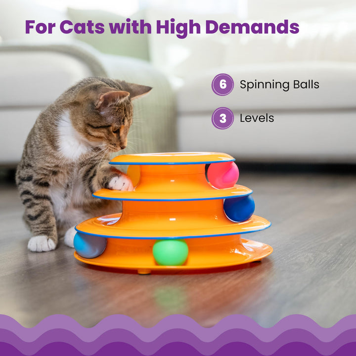 Catstages Tower of Tracks Interactive 3-Tier Cat Toy