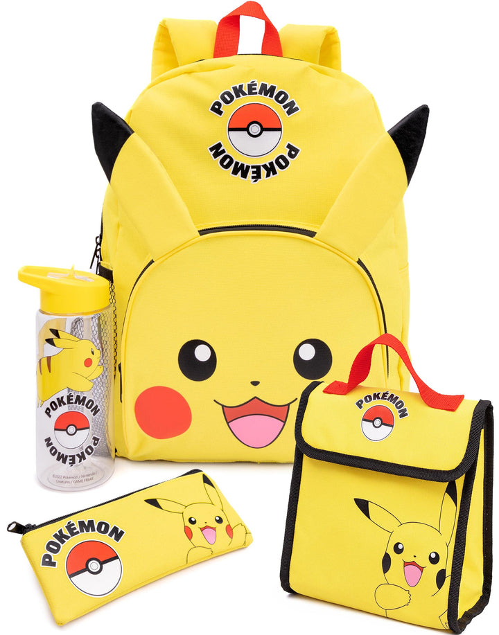 Pikachu 3D Ears Kids Backpack Set