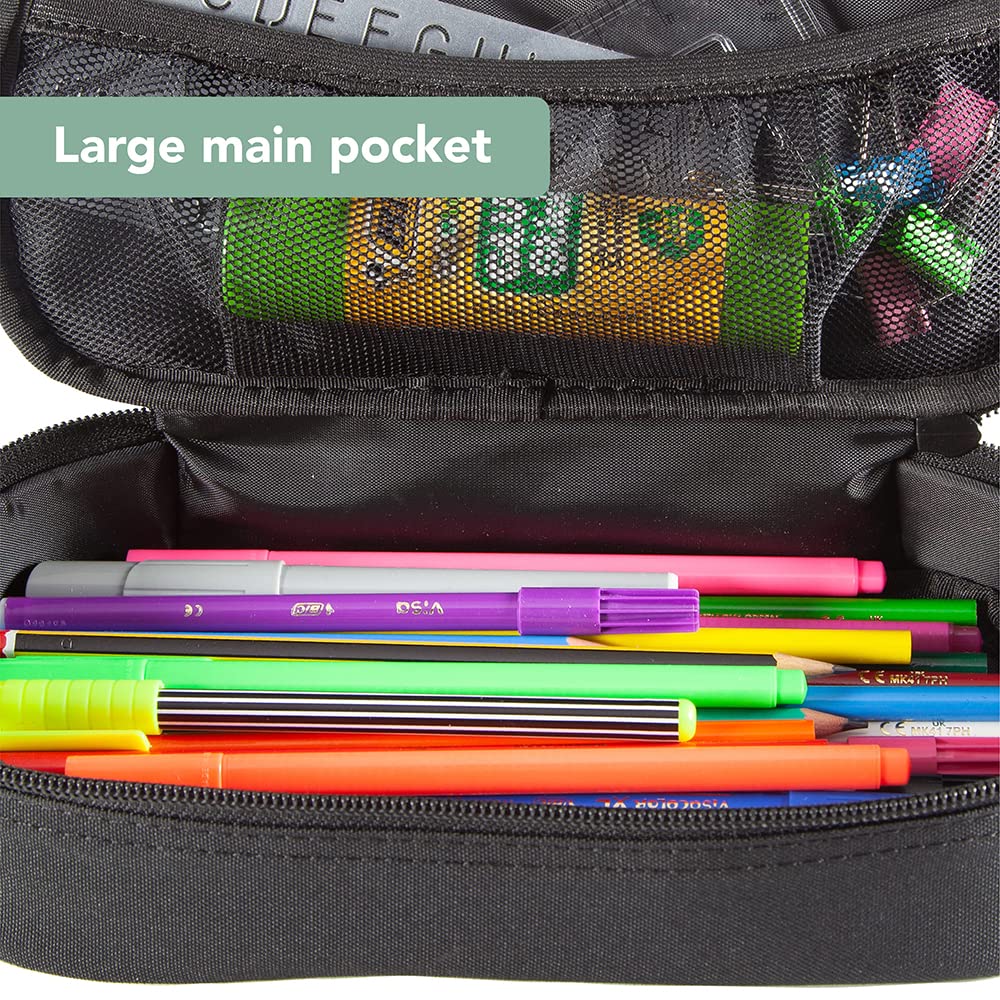 Black Large Capacity Pencil Case Organizer