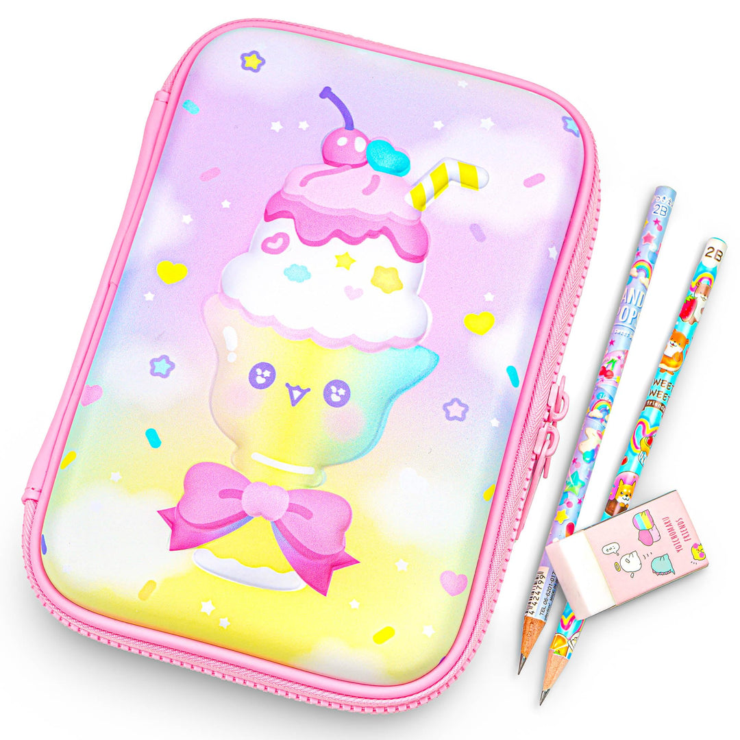 Kawaii Pink Pencil Case for Girls