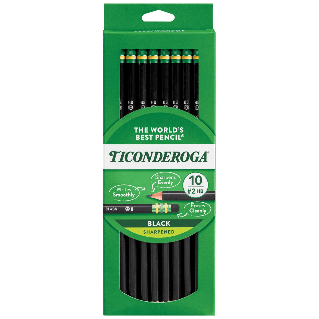 Dixon Black 2 Pencils, Pre-Sharpened, 10-Pack