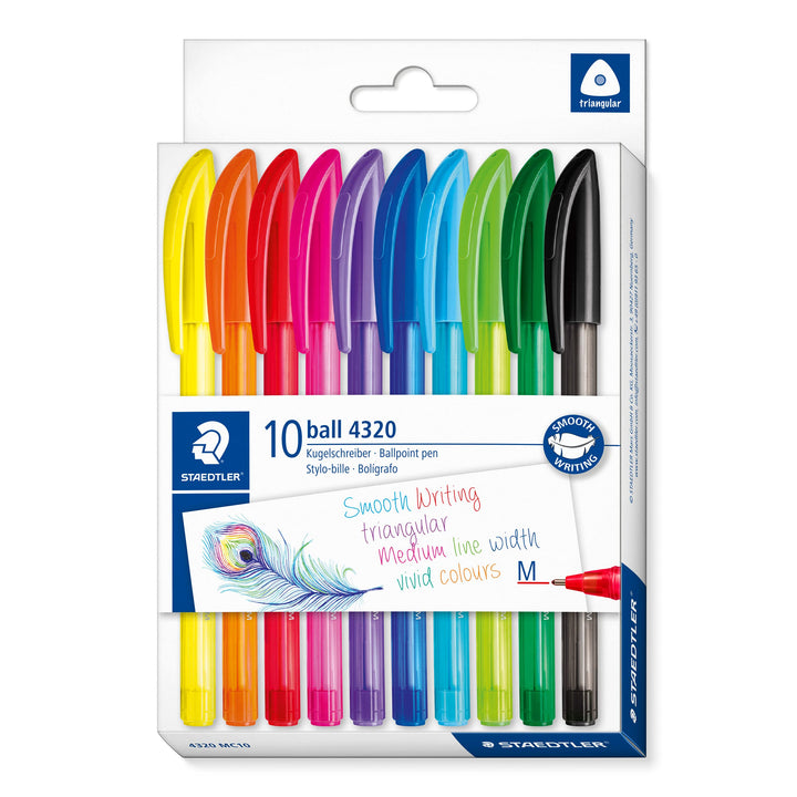 MC10 Rainbow Ballpoint Pens (Pack of 10)