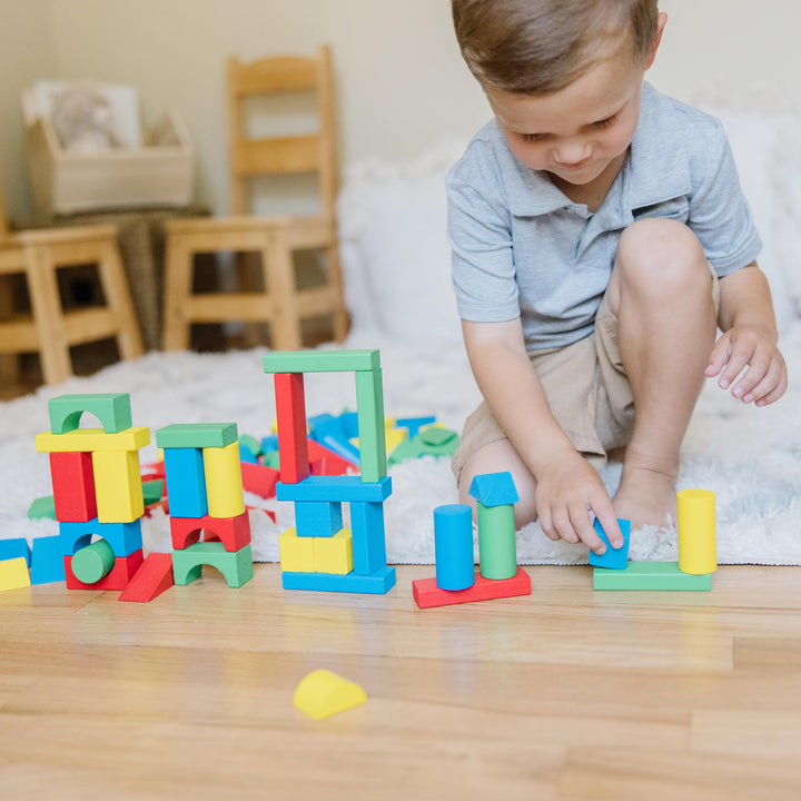 Melissa & Doug 100 Wood Building Blocks | Developmental Toy