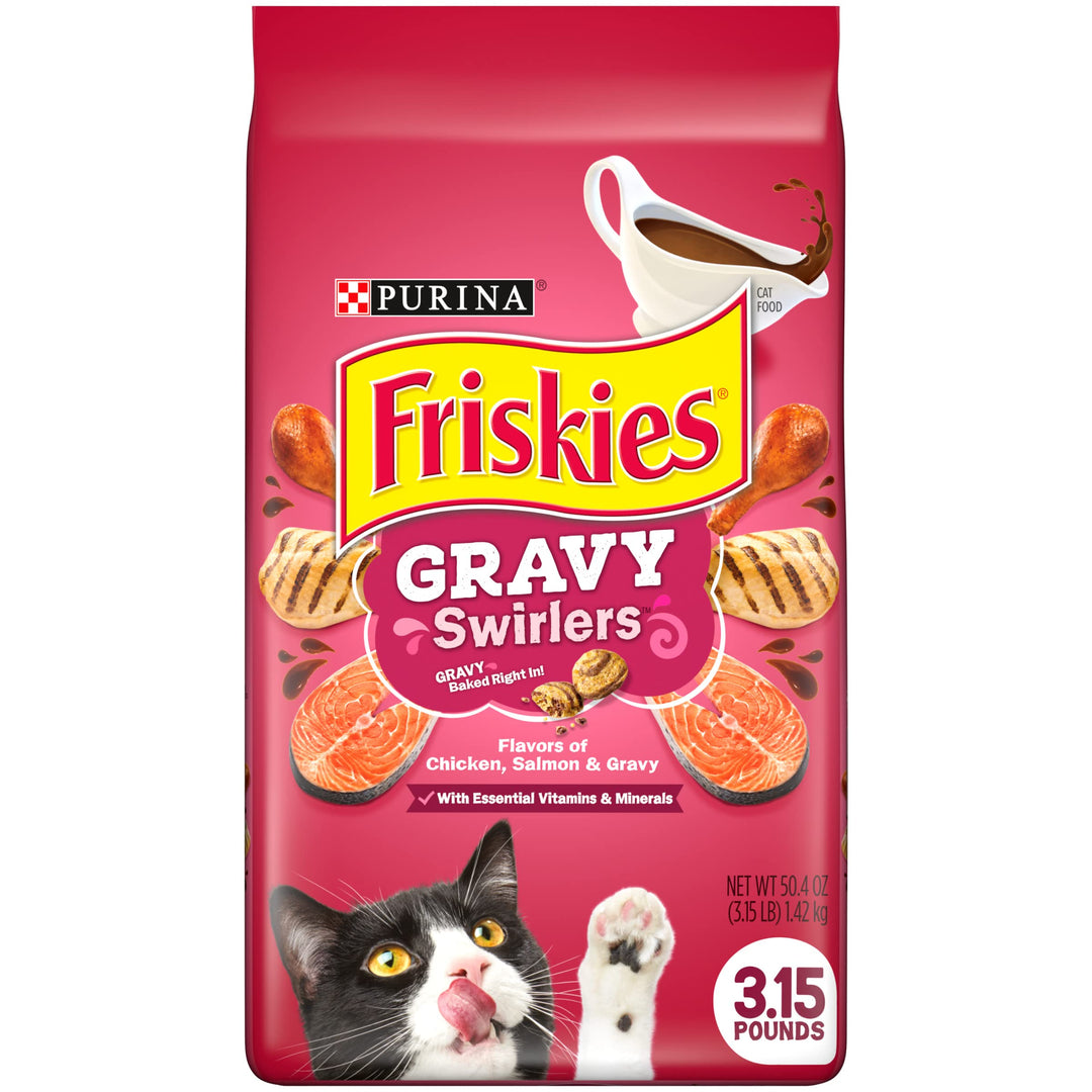 MELARQT Purina Friskies Gravy Swirlers Adult Dry Cat Food