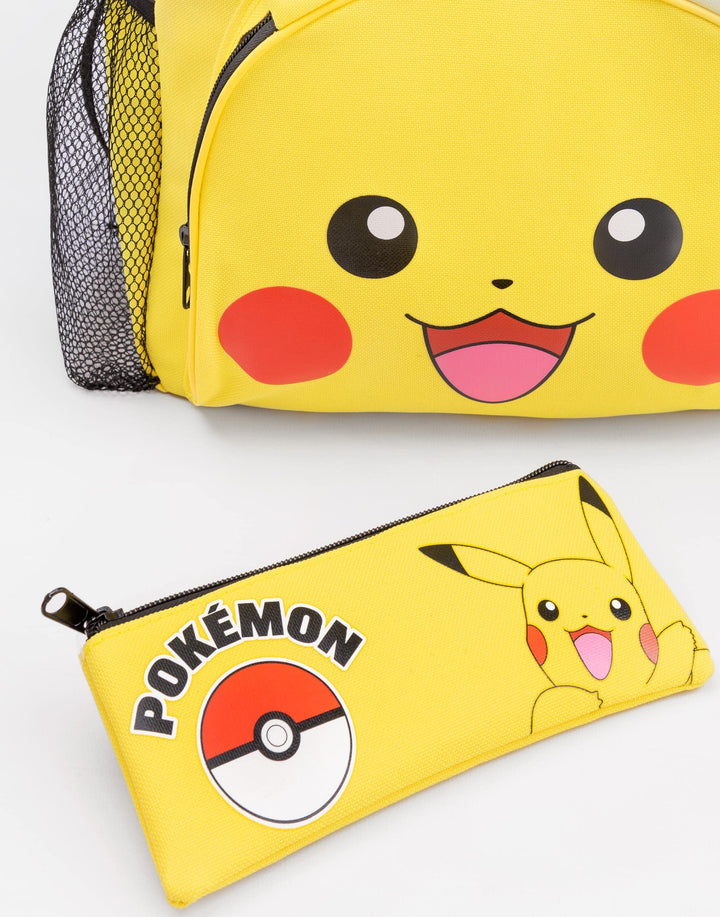 Pikachu 3D Ears Kids Backpack Set