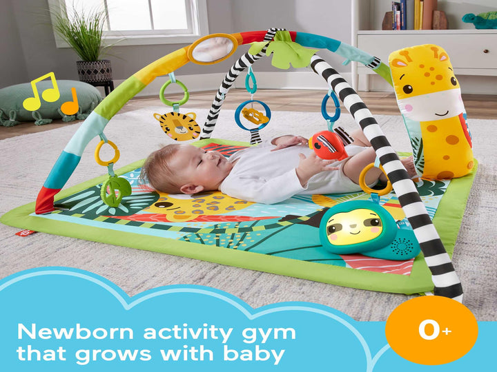 3-In-1 Rainforest Sensory Gym & Baby Play Mat