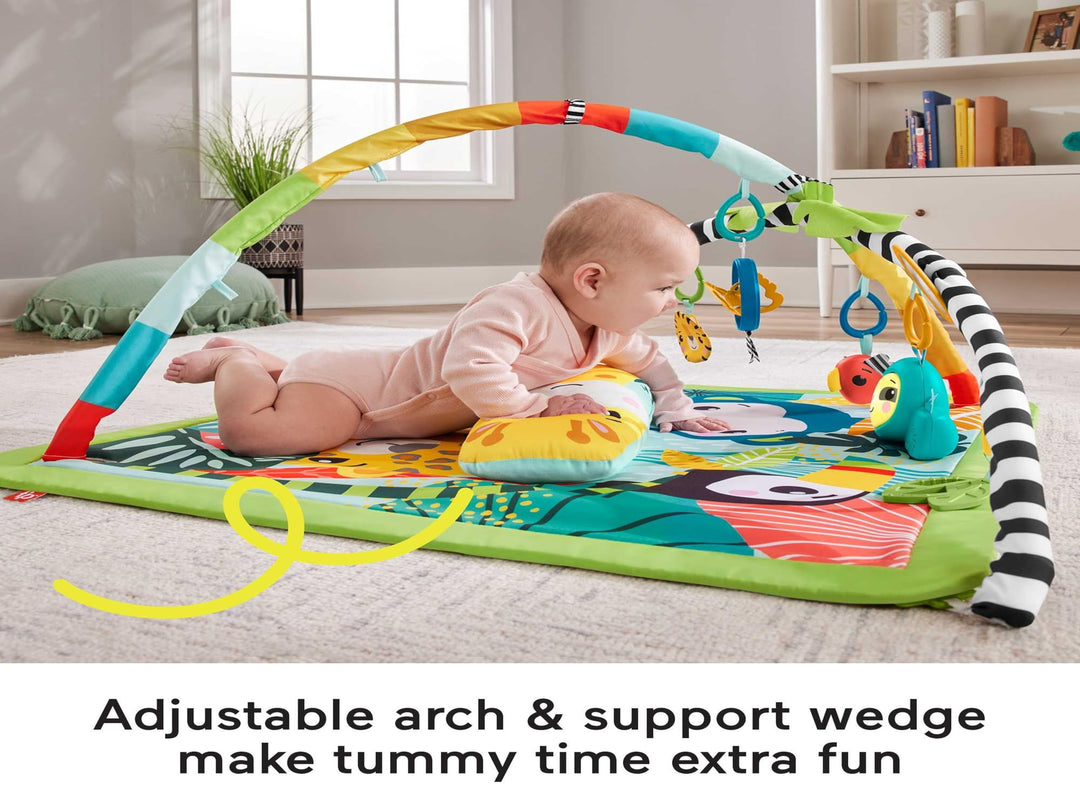 3-In-1 Rainforest Sensory Gym & Baby Play Mat