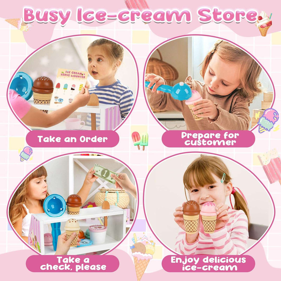 Ice Cream Shop Play Kitchen Imaginative Play Toys