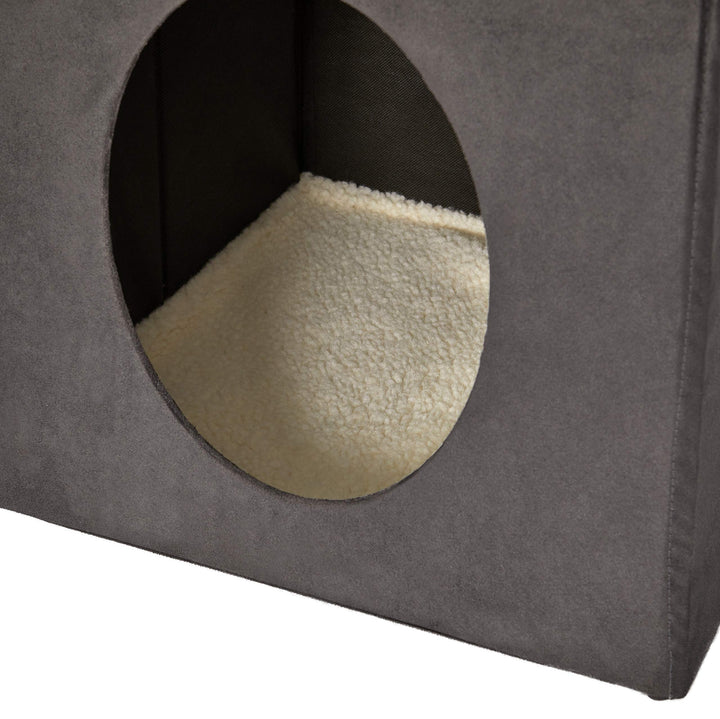 New World Cat Cube with Cat Bed Topper, 39.37L x 39.37W x 41.91H Centimeters; B137-GY