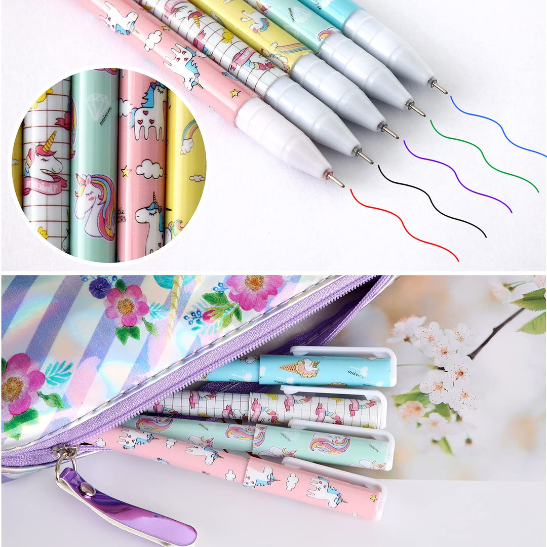 Unicorn Gifts for Girls 5-11: Pencil Case, Sticky Notes, Stickers & Notebook