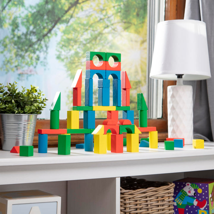 Melissa & Doug 100 Wood Building Blocks | Developmental Toy