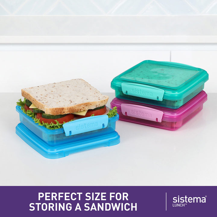 3-Pack Airtight School Lunch Boxes