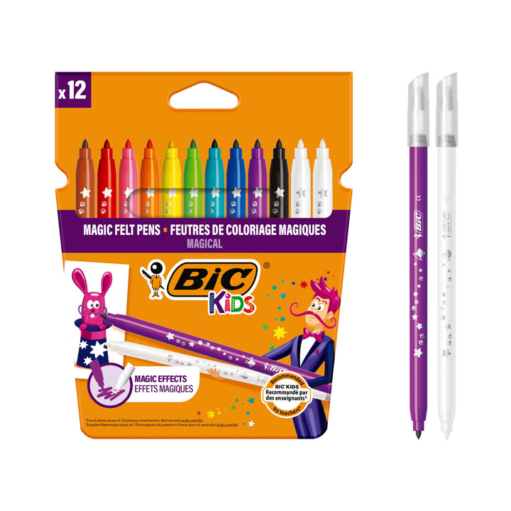 12-Pack Washable Erasable Felt Tip Pens