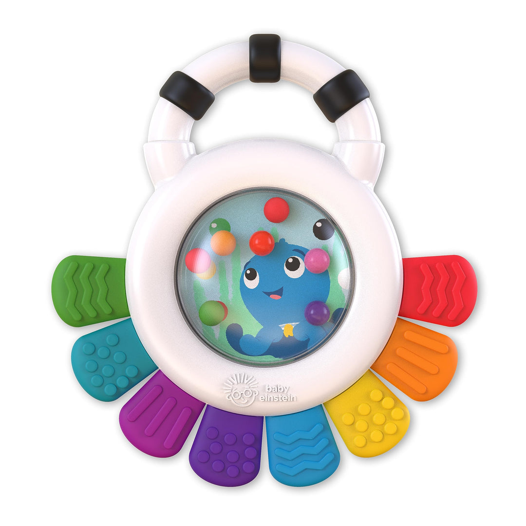 Baby Einstein, Outstanding Opus The Octopus, Sensory Rattle and Teether Multi-Use Toy, BPA Free and Chillable