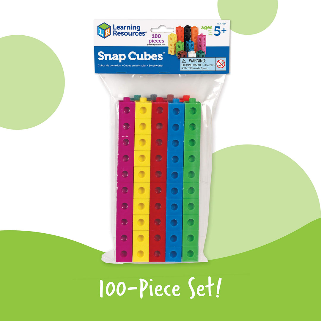 100 Snap Cubes - Educational Math Toy for Kids (Ages 5+)