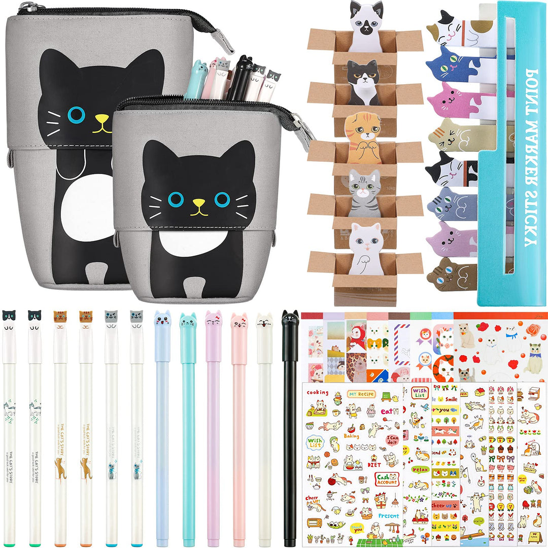 Cat-Themed 417 Pcs Stationery Set