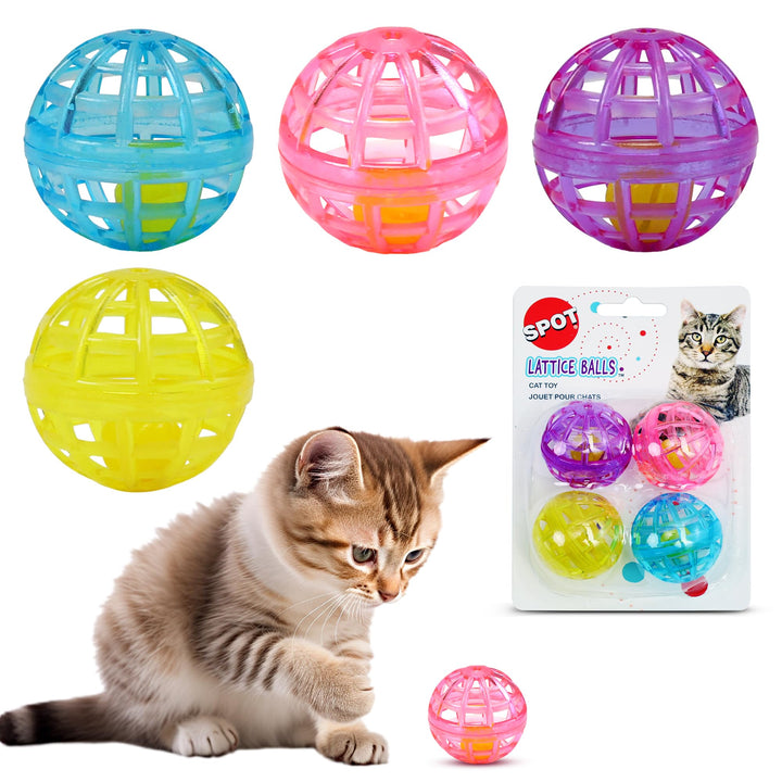 SPOT ETHICAL PRODUCTS 773073 4-Pack Lattice Balls Cat Toy