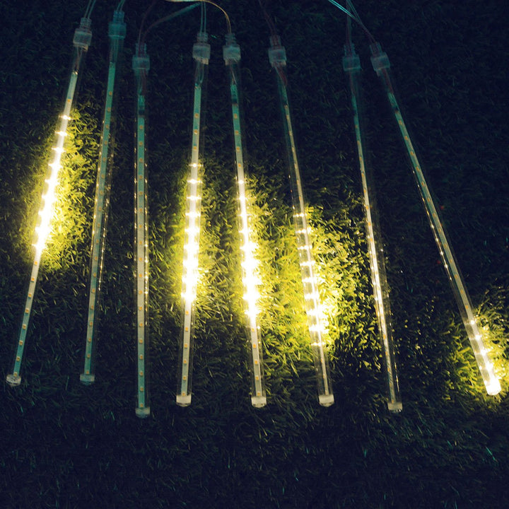 Solar-Powered Meteor Shower LED Christmas Lights