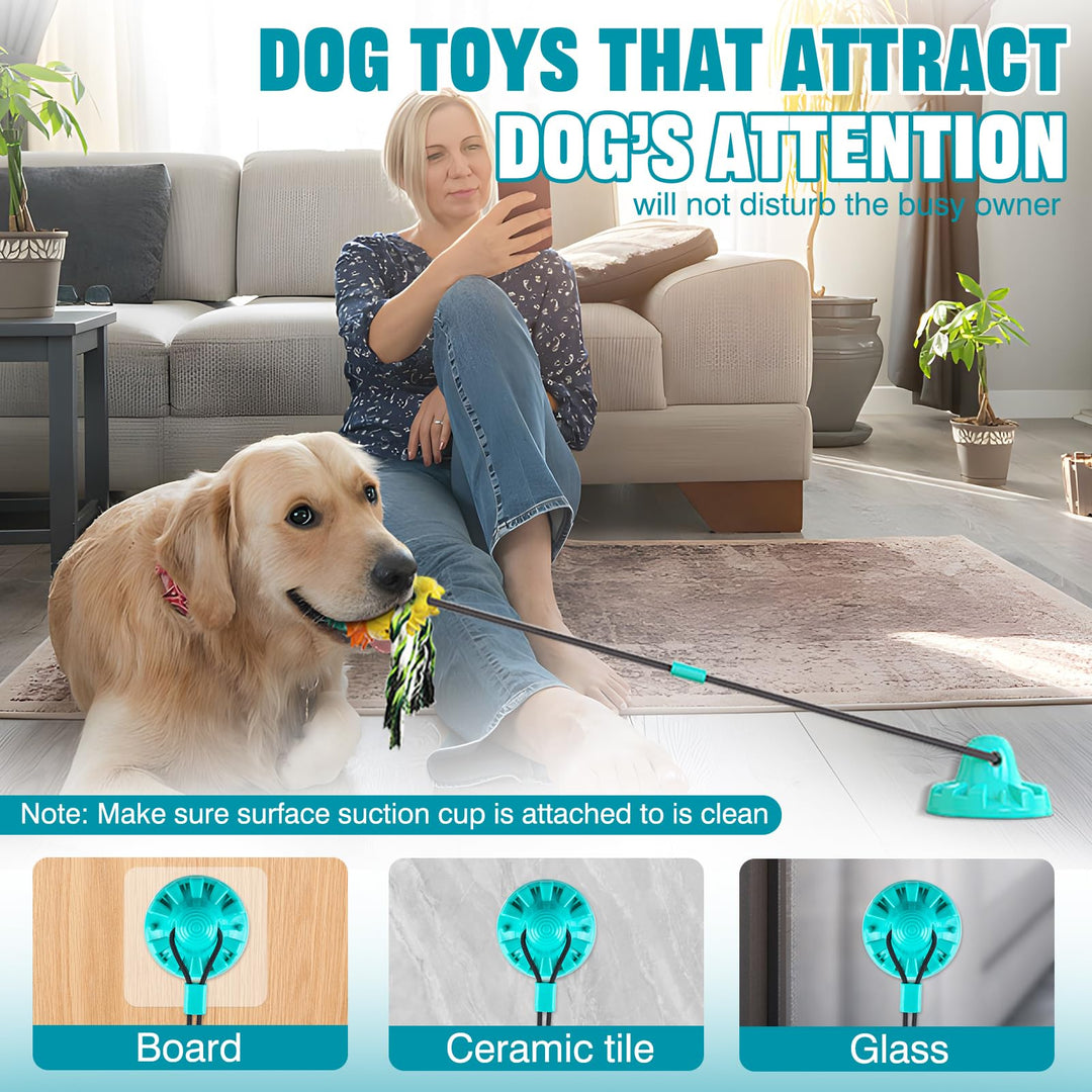 Dog Toys for Aggressive Chewers Interactive Indestructible Puzzle Stimulating Chew Toy Suction Cup Tug of War Enrichment Rope Boredom Busy Self Play Food Teething Puppy Dispensing Squeaky Ball Dogs