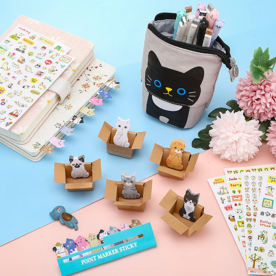 Cat-Themed 417 Pcs Stationery Set