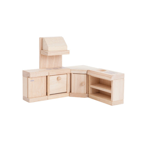 PlanToys Wooden Dolls House Kitchen Furniture Set