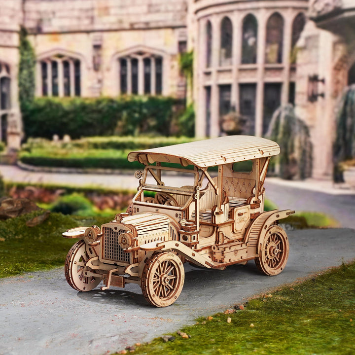 ROWOOD 3D Wooden Puzzle Vintage Car, Wooden Model Kits for Adults to Build