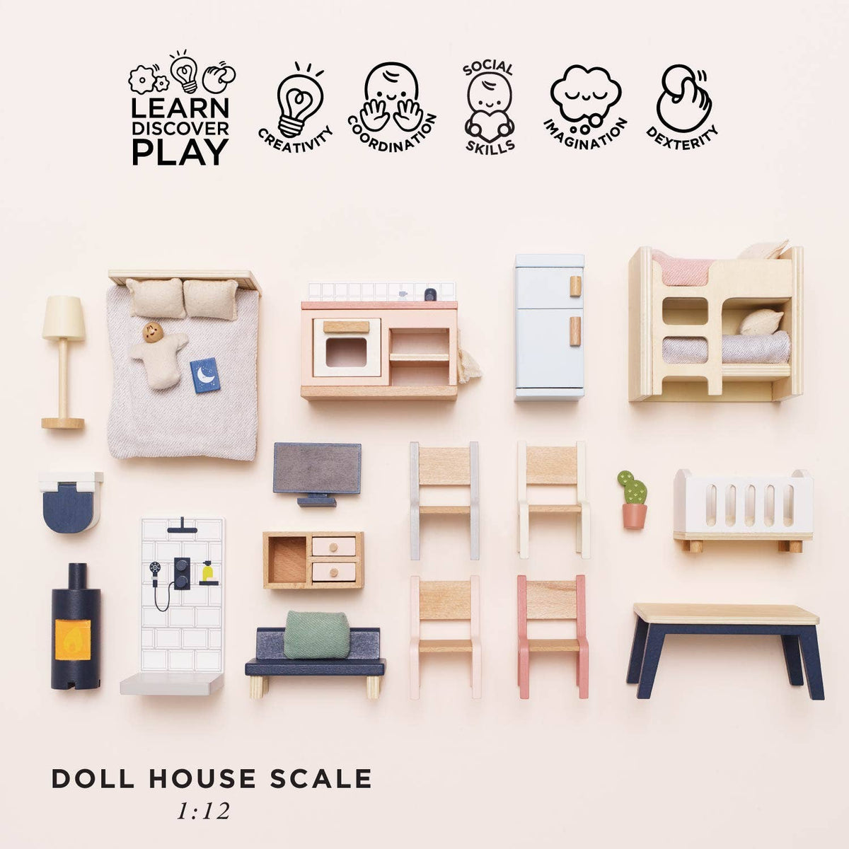Le Toy Van Complete Dolls House Furniture Set, 35 pieces, photo 3 of 9