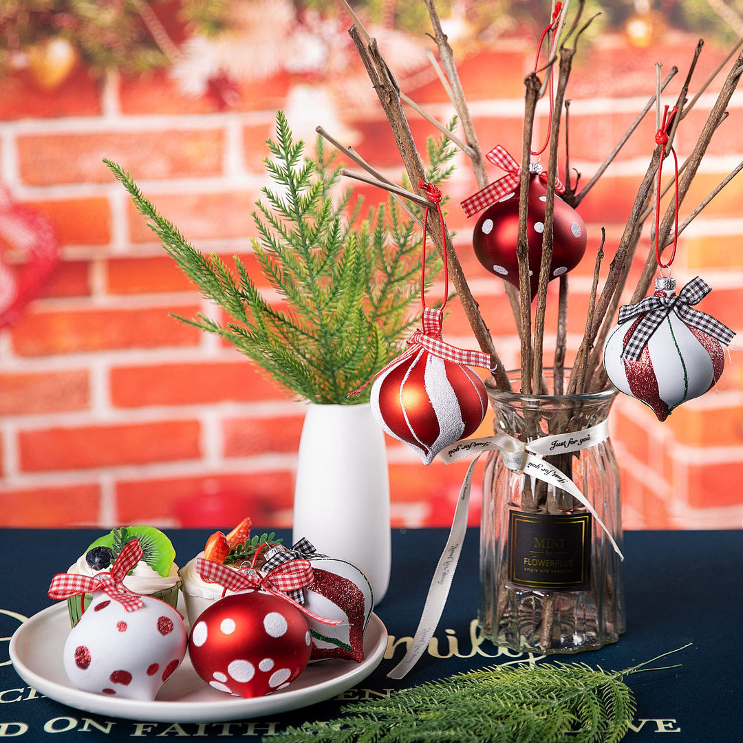 12 PCS Peppermint Candy Ornaments