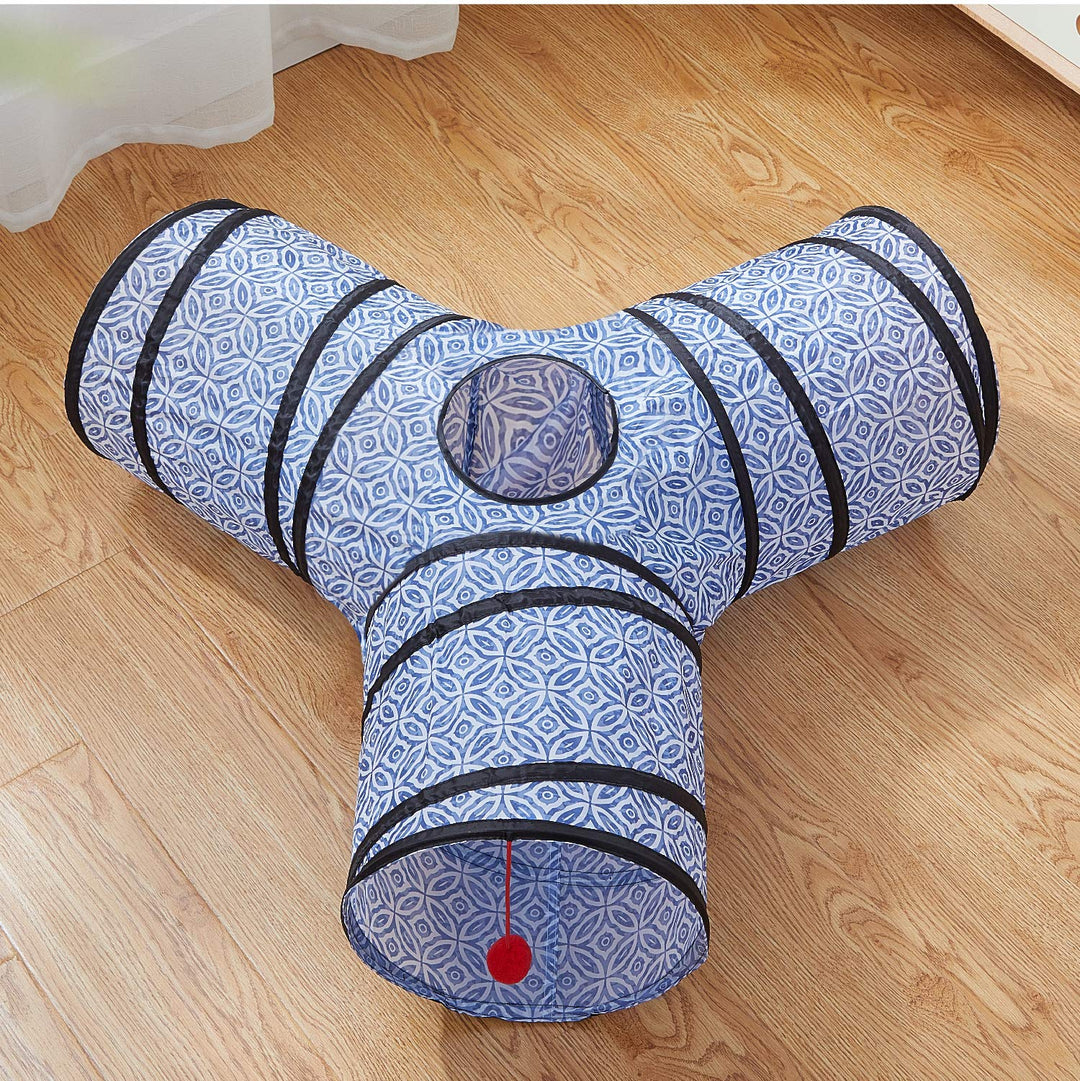 Tempcore Pet Cat Tunnel Tube Cat Toys 3 Way Collapsible, Cat Tunnels for Indoor Cats