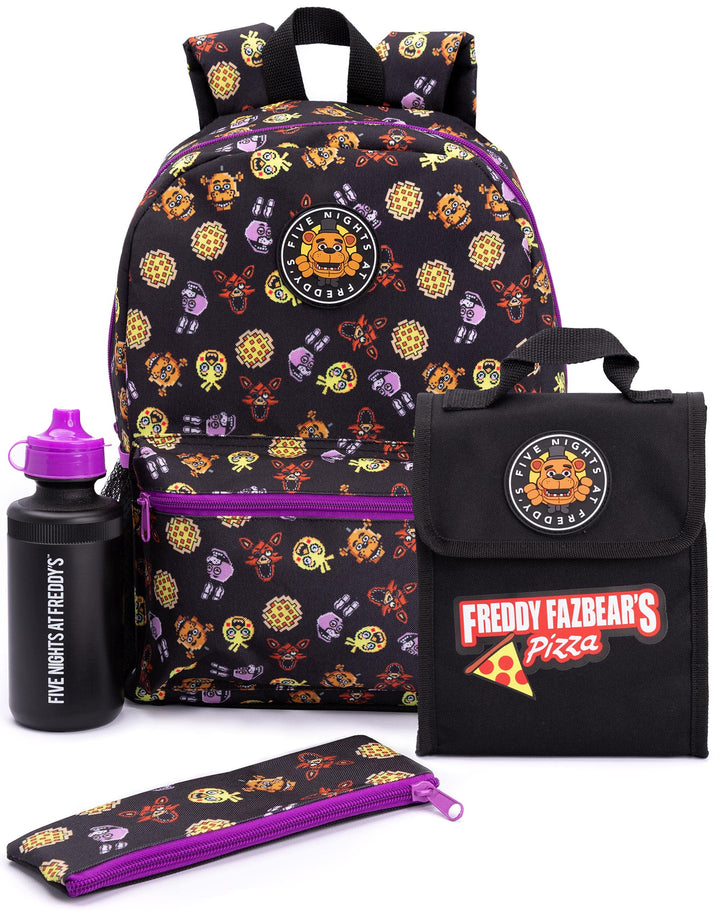 FNAF Kids Backpack with Pencil Case & Water Bottle