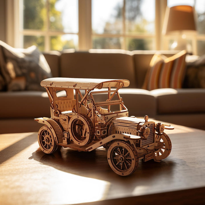 ROWOOD 3D Wooden Puzzle Vintage Car, Wooden Model Kits for Adults to Build