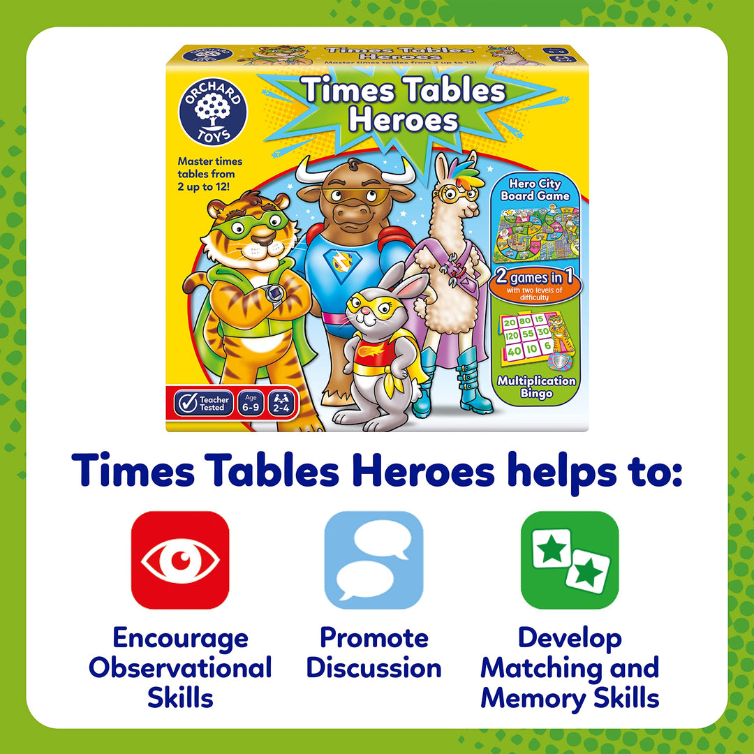 Times Tables Heroes - Math Games for Kids (2-in-1)