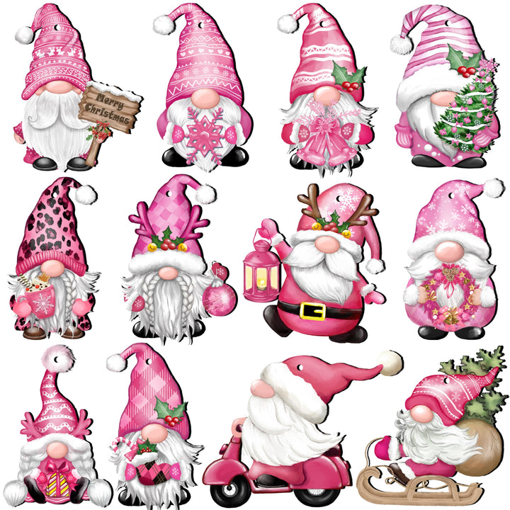 Christmas Gnome Wooden Hanging Ornaments