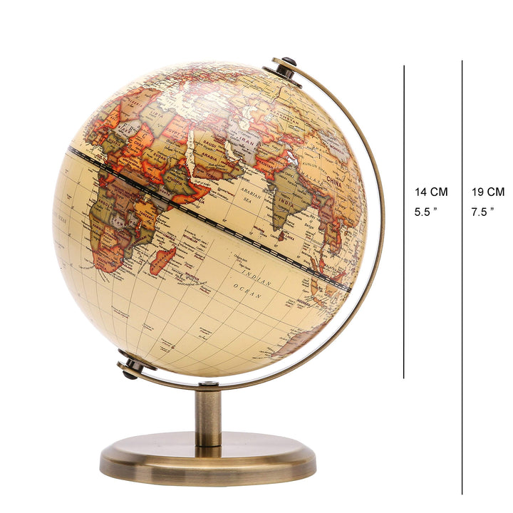 14cm Antique Style World Globe