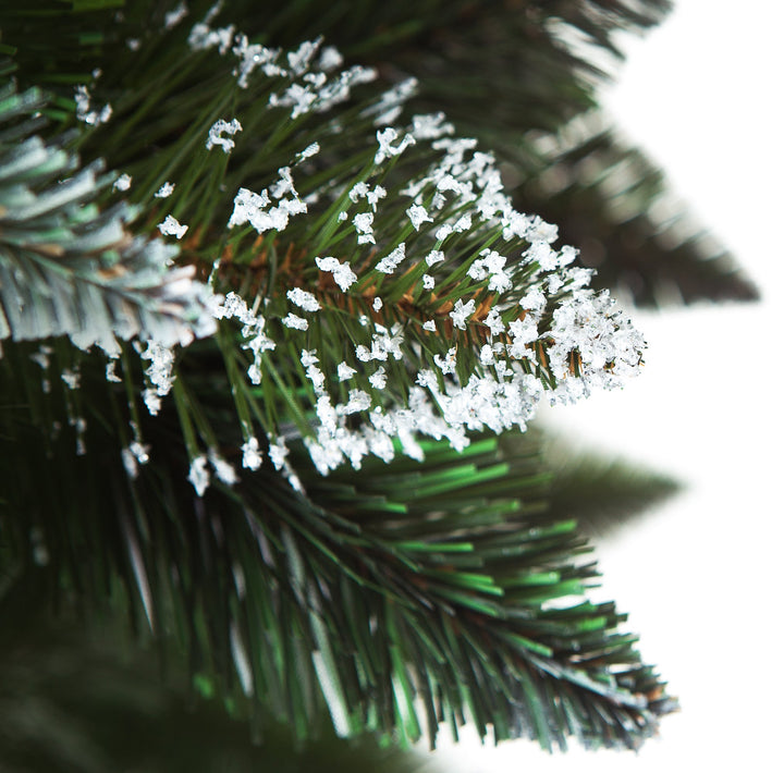 220 cm Snow-Covered Forest Green Christmas Tree