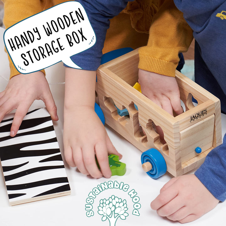 Wooden Safari Shape Sorter for 1-3 Year Olds