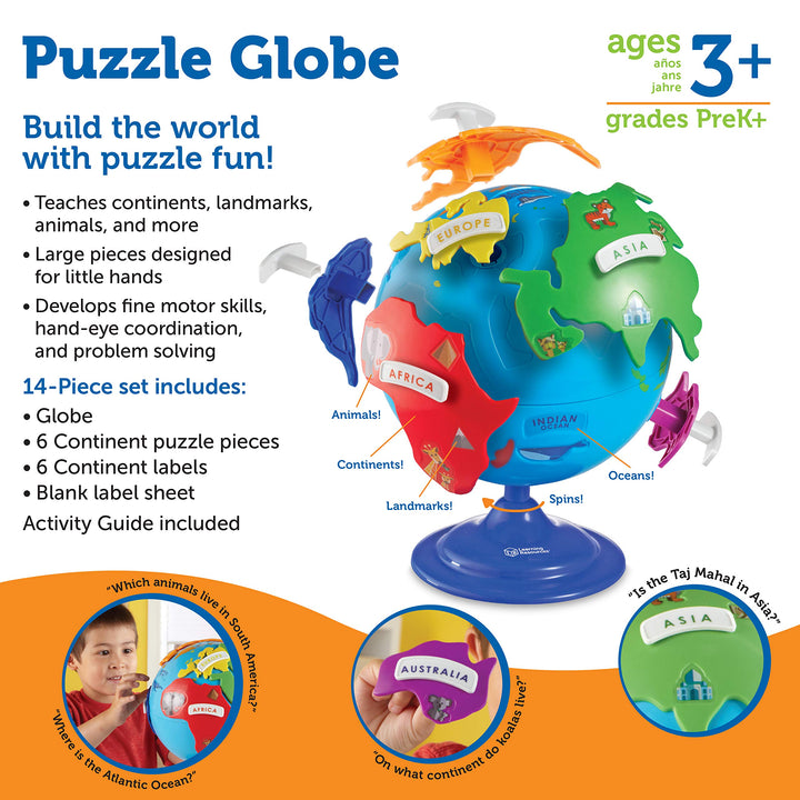 Educational Spinning Globe for Kids