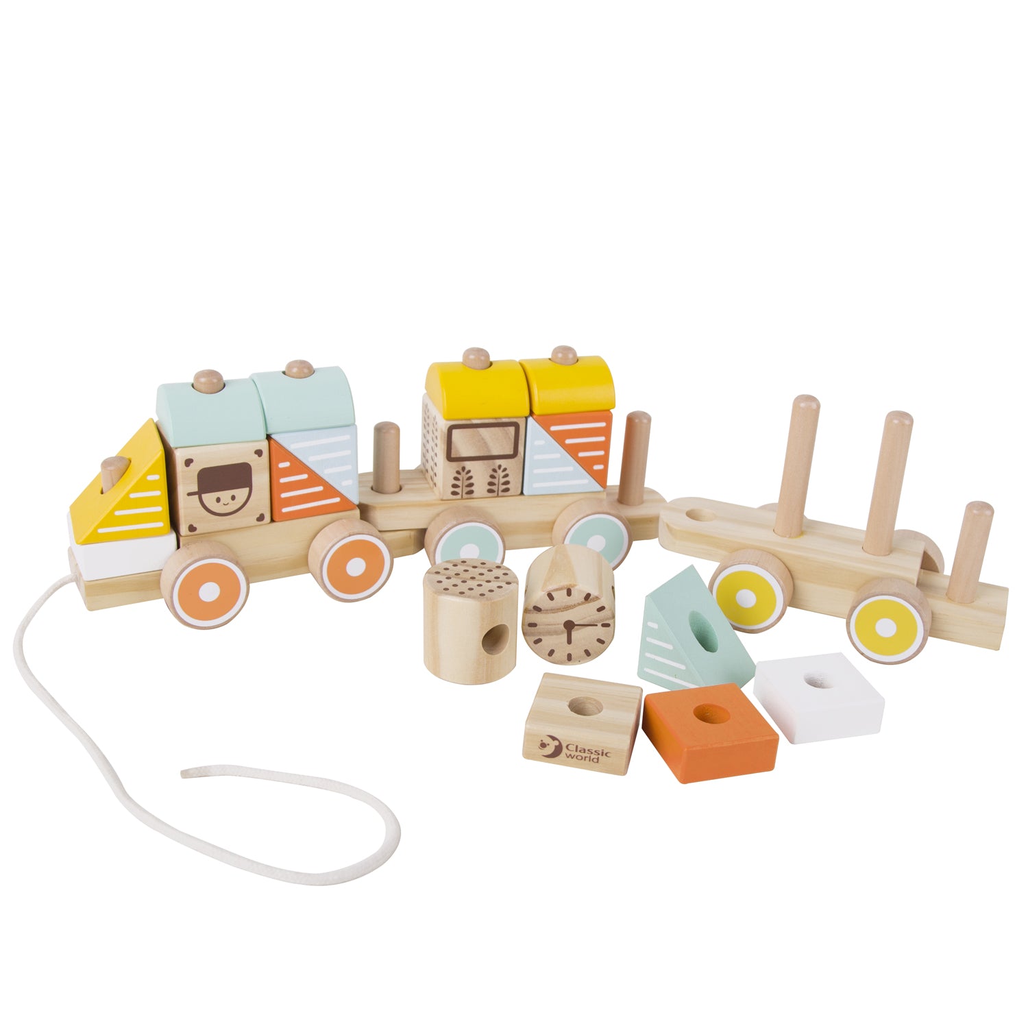 Classic World Pull Train by Classic World Toys - Learning Bugs UK