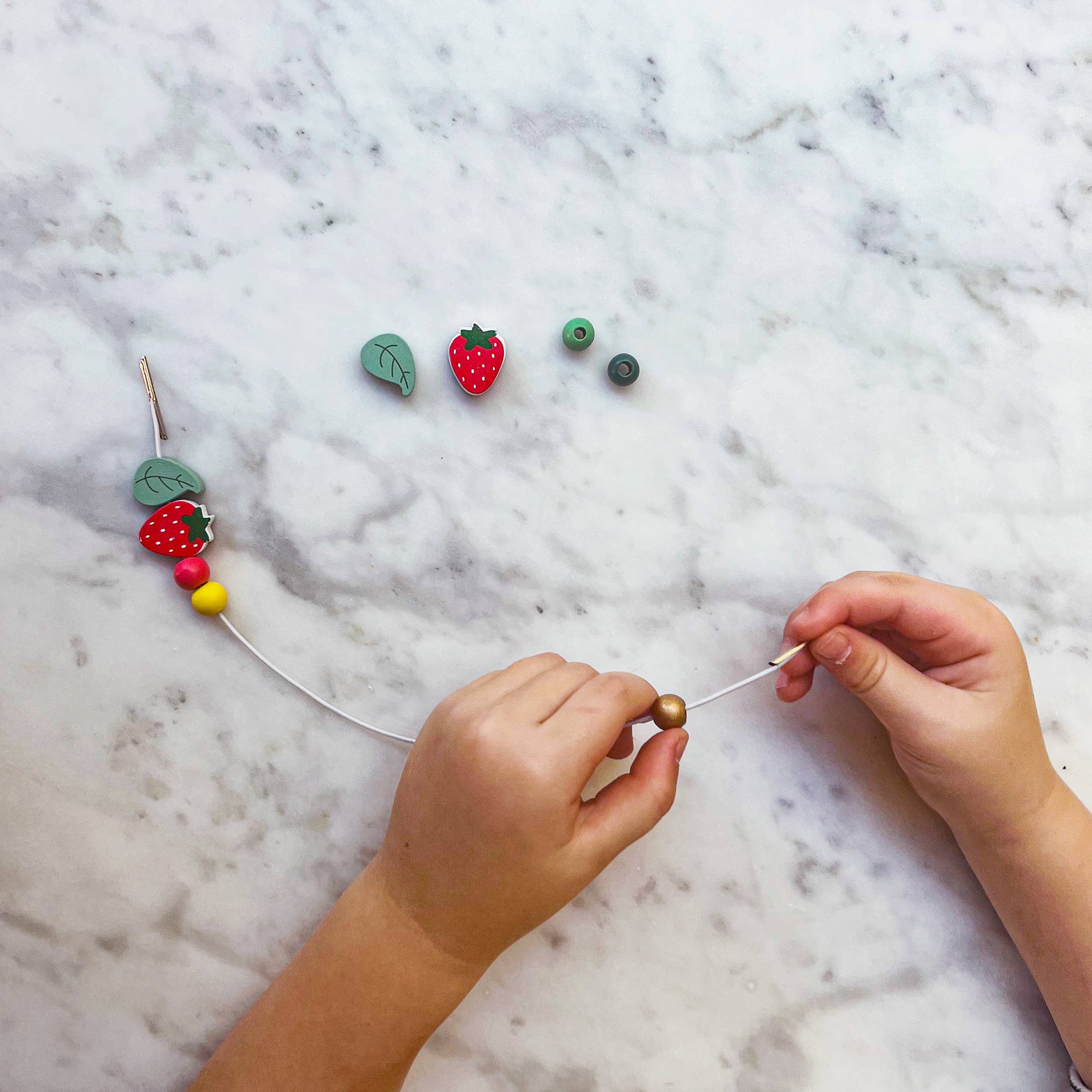 Buy Strawberry Bracelet Bead Kit | Art and Craft Box for kids by Learning Bugs UK