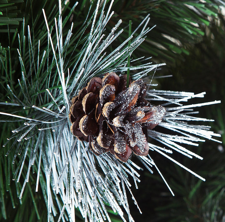 220 cm Snow-Covered Forest Green Christmas Tree