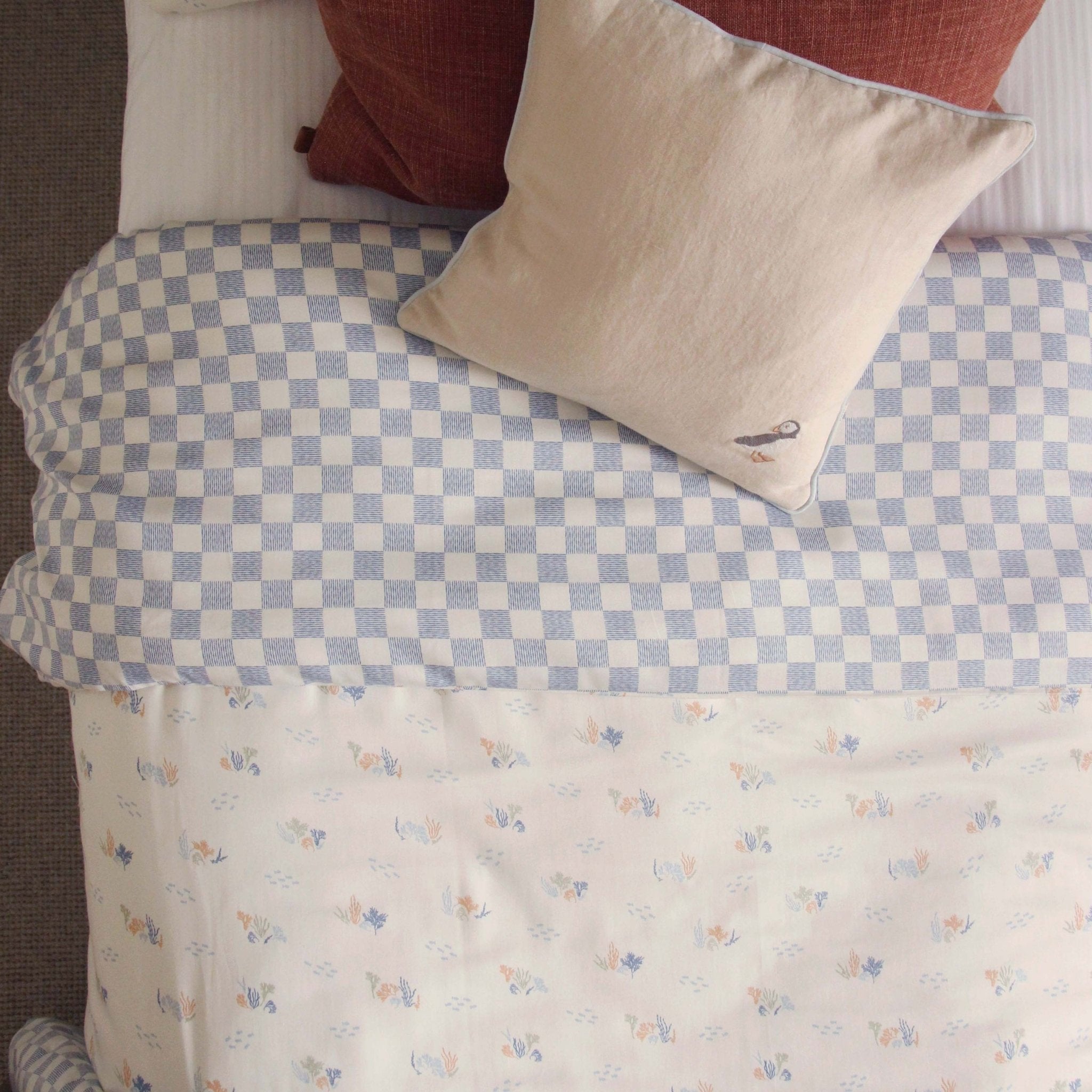 Buy Organic Cotton Single Bedding Set - Coastline | Bedding for kids by Learning Bugs UK