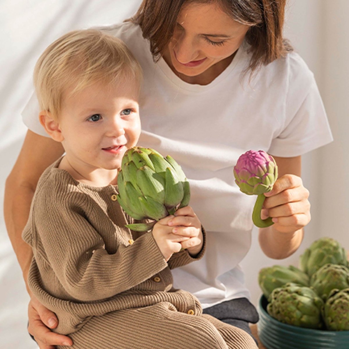 Oli & Carol Artichoke Baby Rattle & Teether – Baby Rattles for children, available at Learning Bugs UK