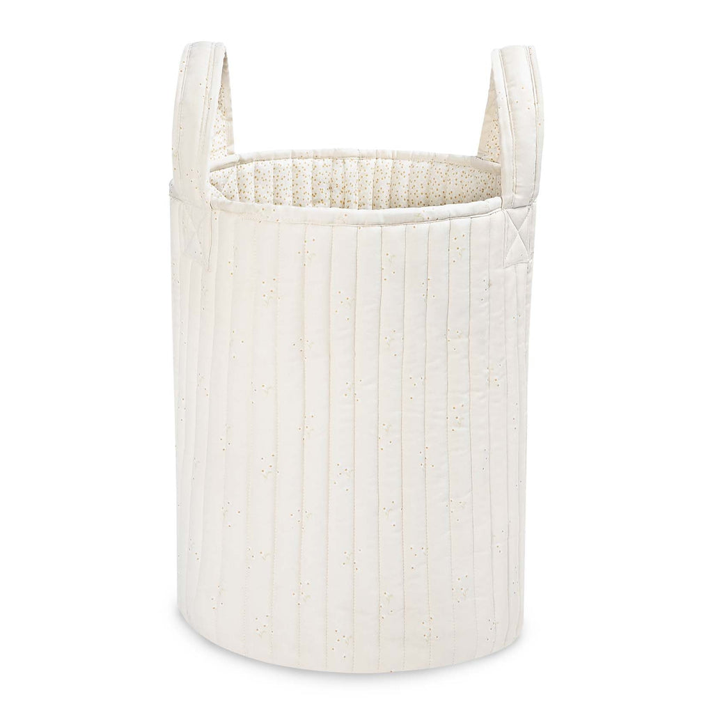 Large Quilted Storage Basket - Wild Chamomile / Daisy Meadow