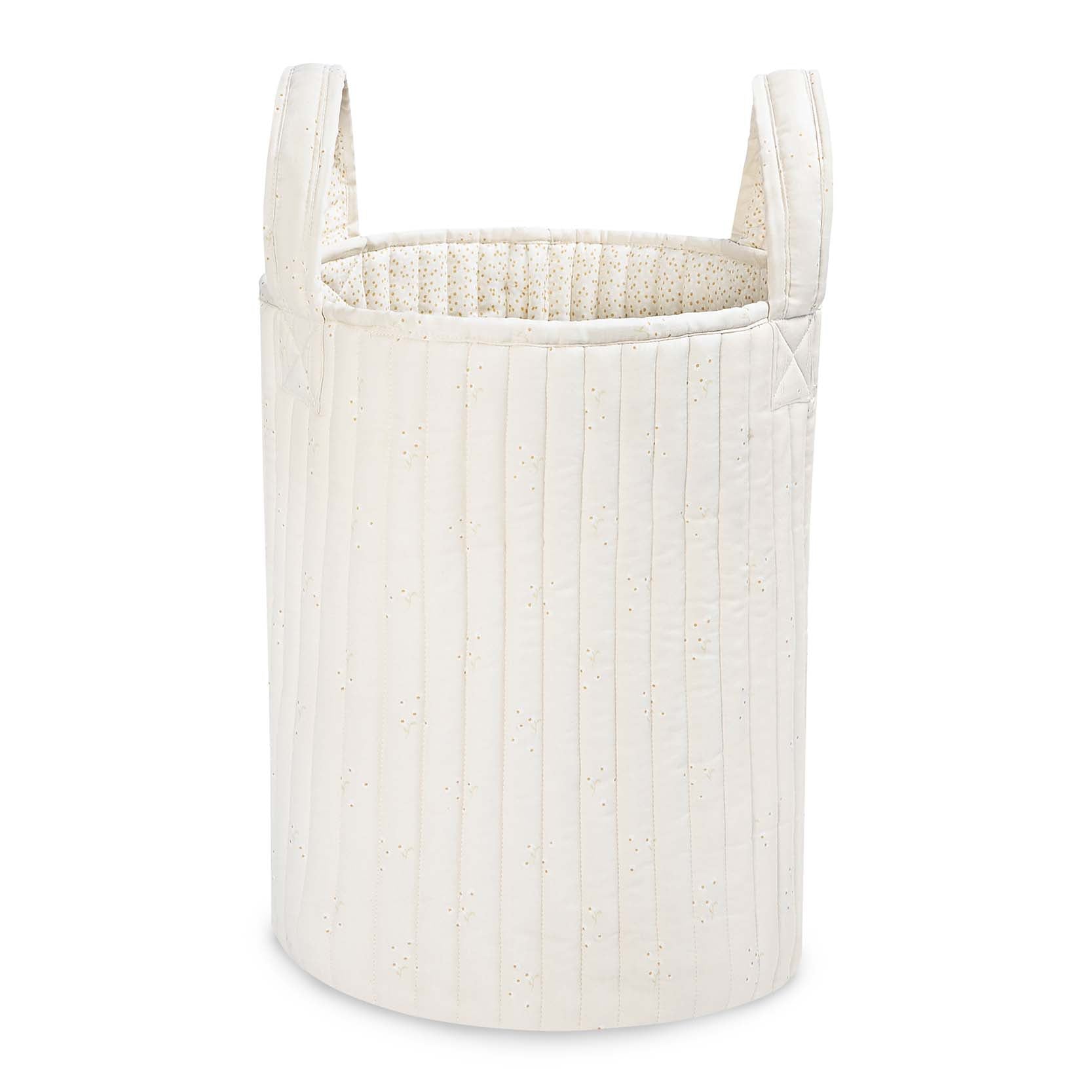 Large Quilted Storage Basket - Wild Chamomile / Daisy Meadow