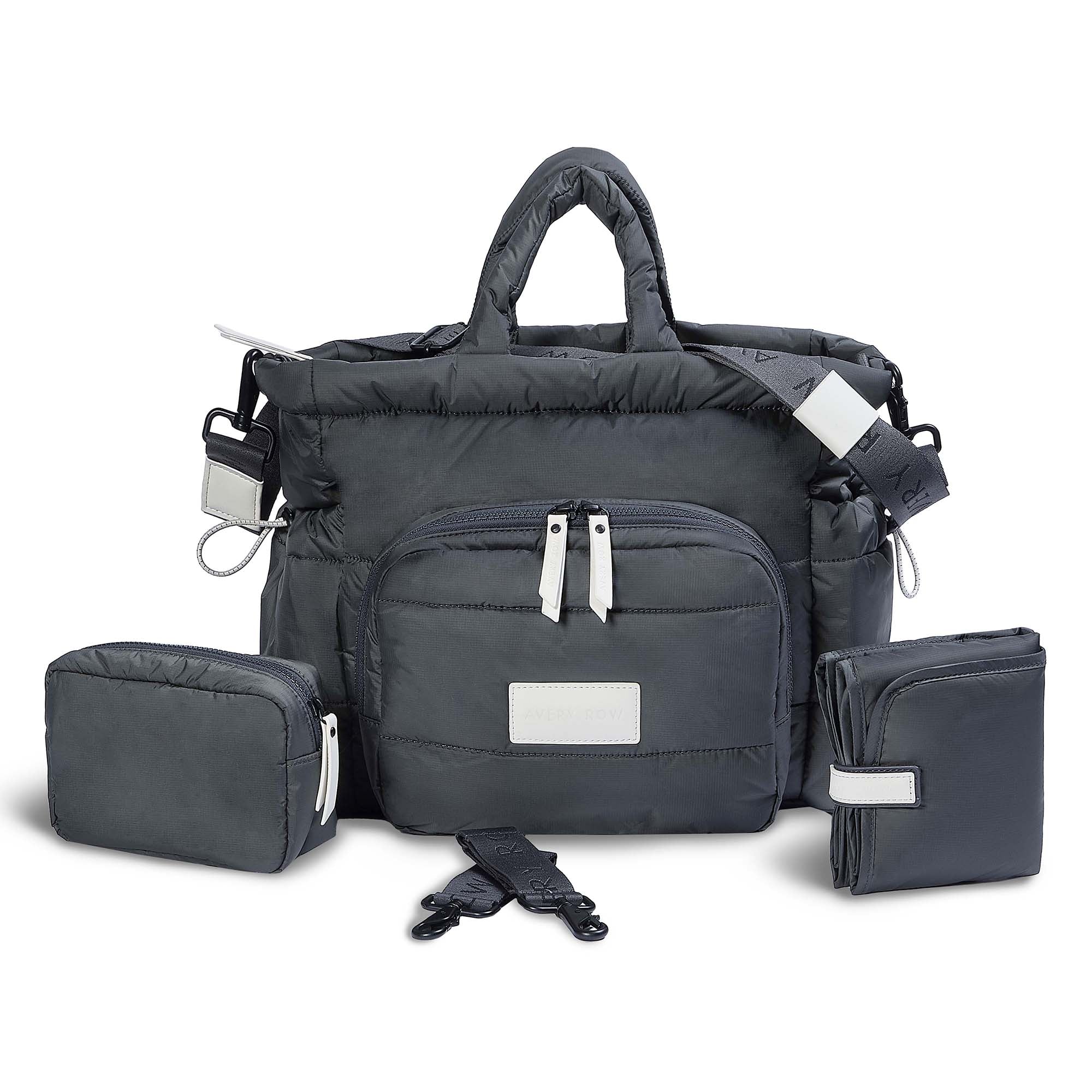 Buy Baby Changing Tote Bag - Soft Black | Changing Bags & Travel Changing Mats for kids by Learning Bugs UK