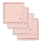 Buy Embroidered Linen Napkins, Set of 4 - Plaster Pink | Christmas for kids by Learning Bugs UK