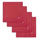 Buy Embroidered Linen Napkins, Set of 4 - Berry | Christmas for kids by Learning Bugs UK