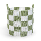 Buy Checkerboard Storage Basket Large - Sage | Storage for kids by Learning Bugs UK